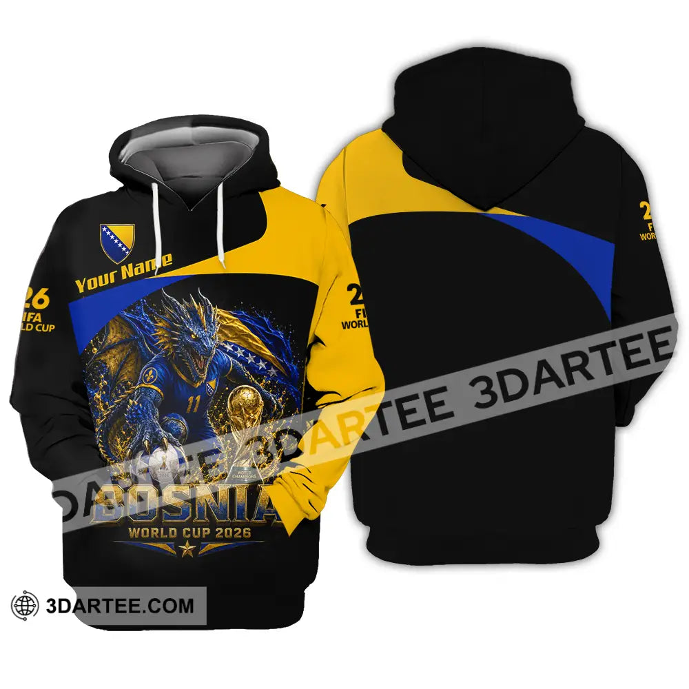 Unisex Shirt - Custom Bosnia World Cup 2026 Shirt - Hoodie / S - T-shirt