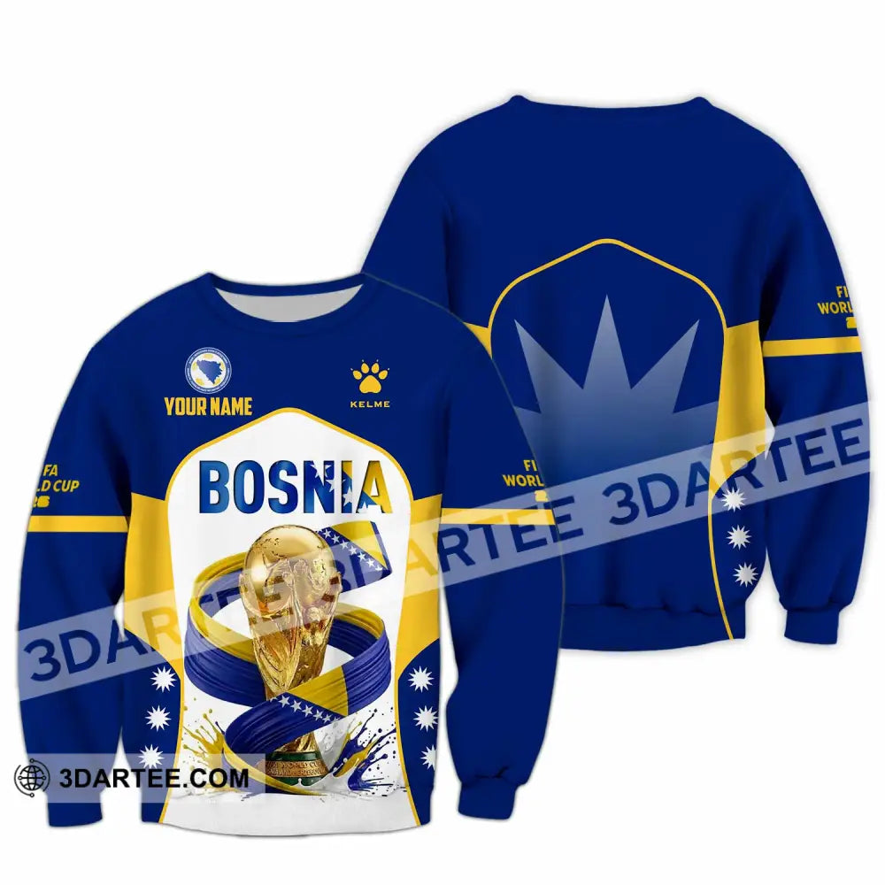 Unisex Shirt - Custom Bosnia World Cup 2026 Shirt - Long Sleeve / S - T-shirt