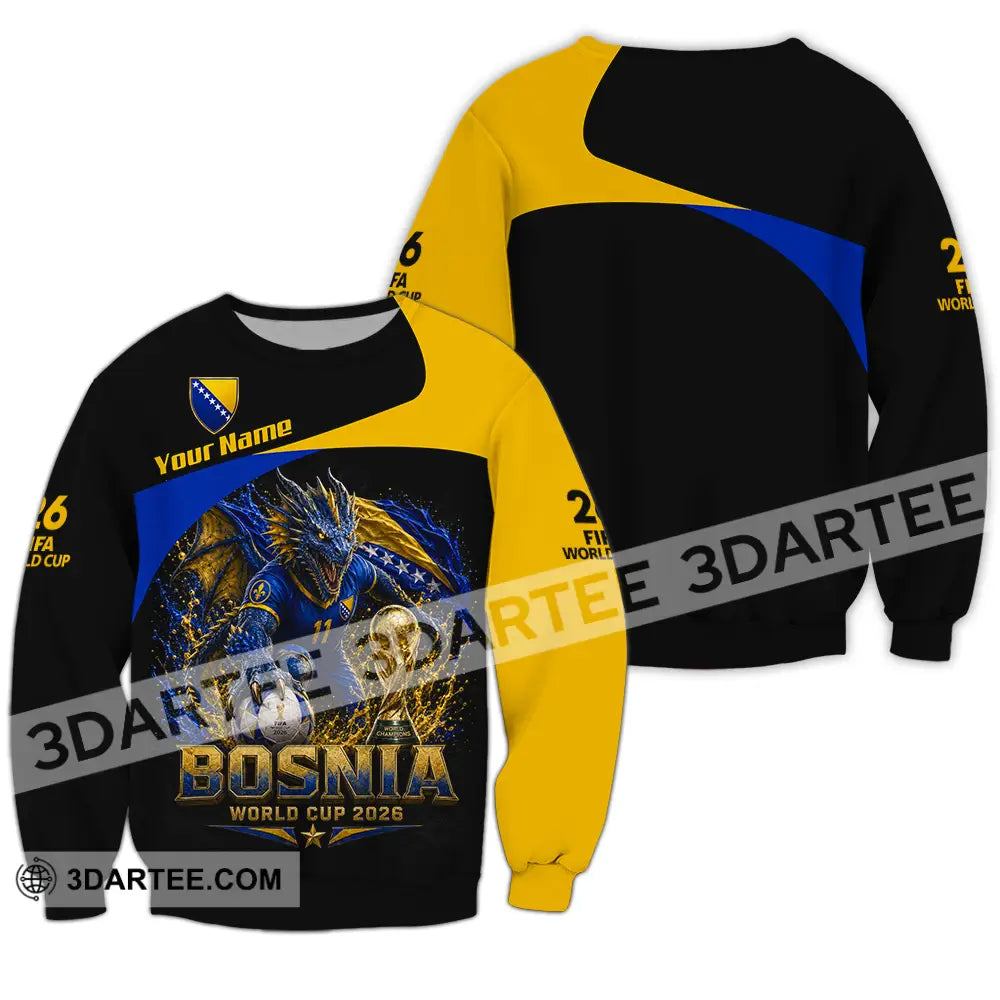 Unisex Shirt - Custom Bosnia World Cup 2026 Shirt - Long Sleeve / S - T-shirt