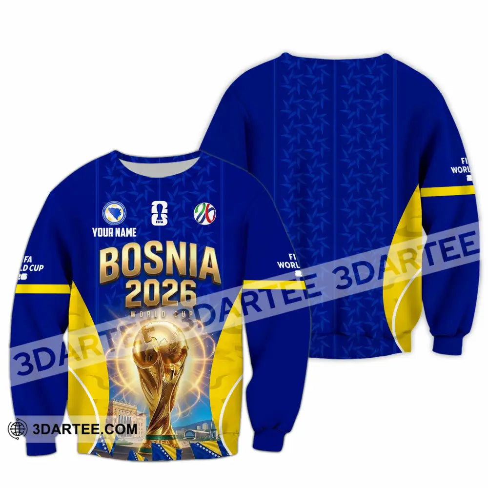 Unisex Shirt - Custom Bosnia World Cup 2026 Shirt - Long Sleeve / S - T-shirt