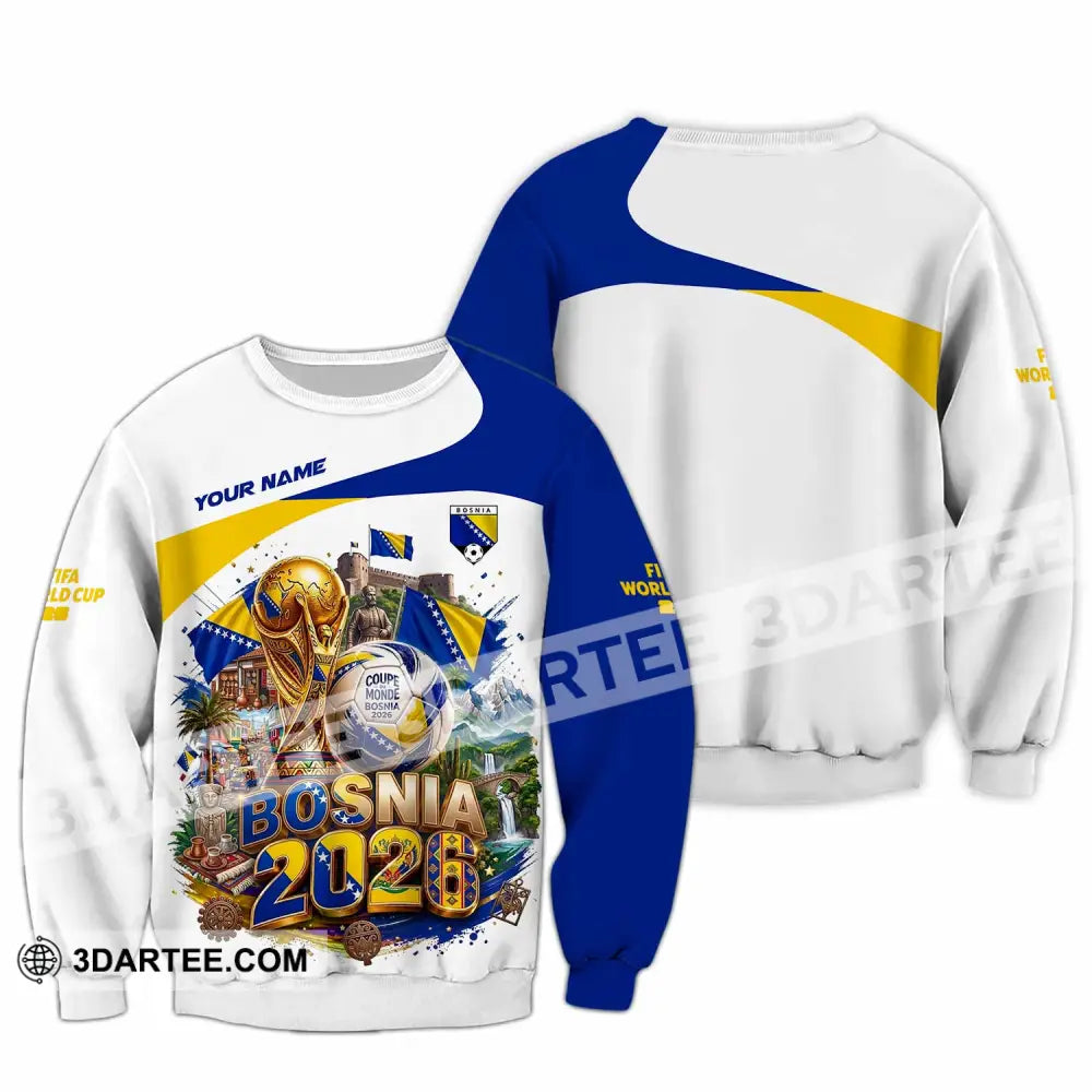 Unisex Shirt - Custom Bosnia World Cup 2026 Shirt - Long Sleeve / S - T-shirt
