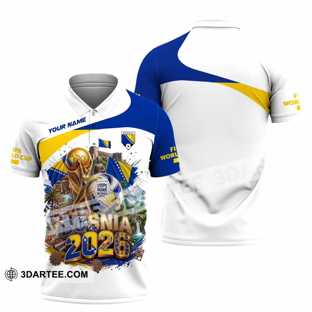 Unisex Shirt - Custom Bosnia World Cup 2026 Shirt - Polo Shirt / S - T-shirt