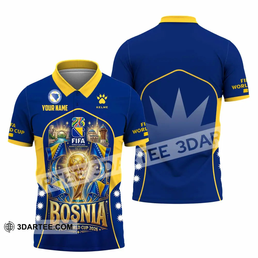 Unisex Shirt - Custom Bosnia World Cup 2026 Shirt - Polo Shirt / S - T-shirt