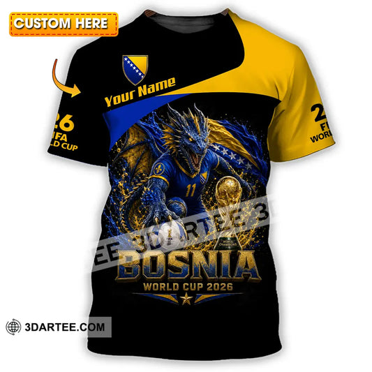 Unisex Shirt - Custom Bosnia World Cup 2026 Shirt - T-shirt