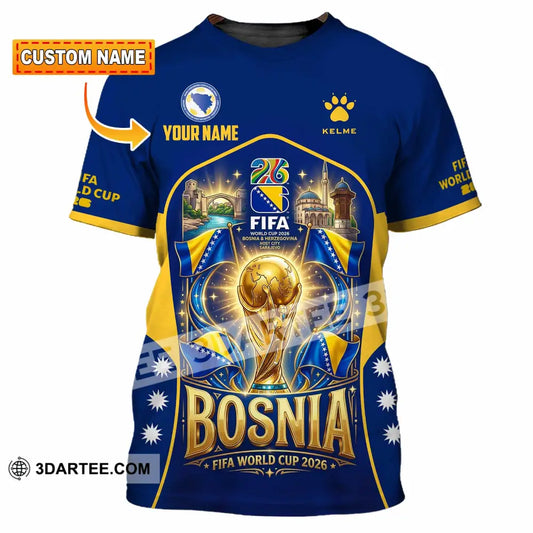 Unisex Shirt - Custom Bosnia World Cup 2026 Shirt - T-shirt