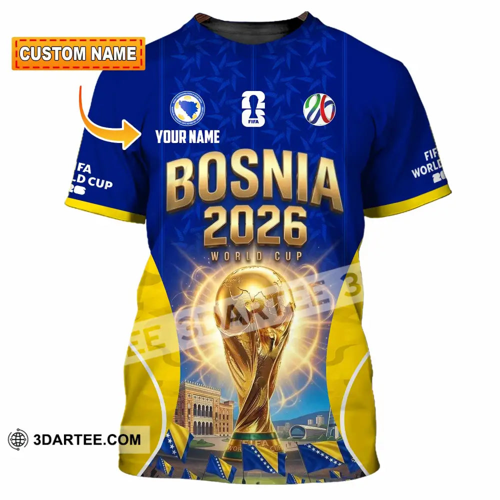 Unisex Shirt - Custom Bosnia World Cup 2026 Shirt - T-shirt