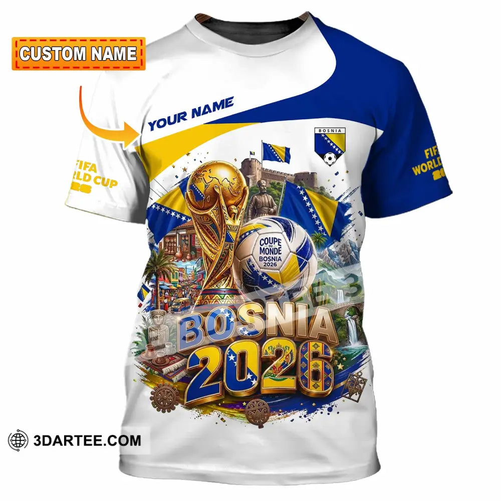 Unisex Shirt - Custom Bosnia World Cup 2026 Shirt - T-shirt