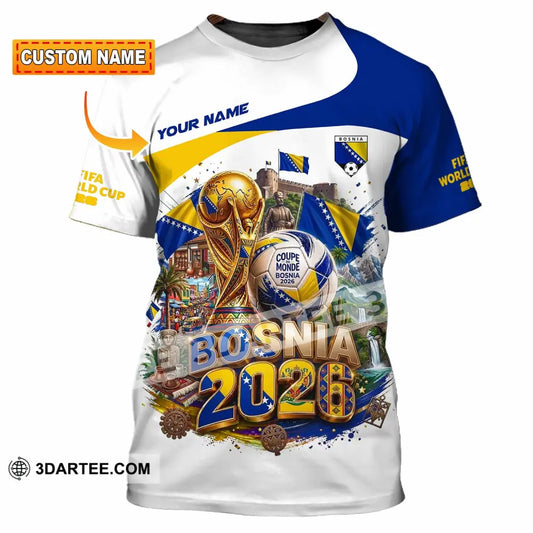 Unisex Shirt - Custom Bosnia World Cup 2026 Shirt - T-shirt