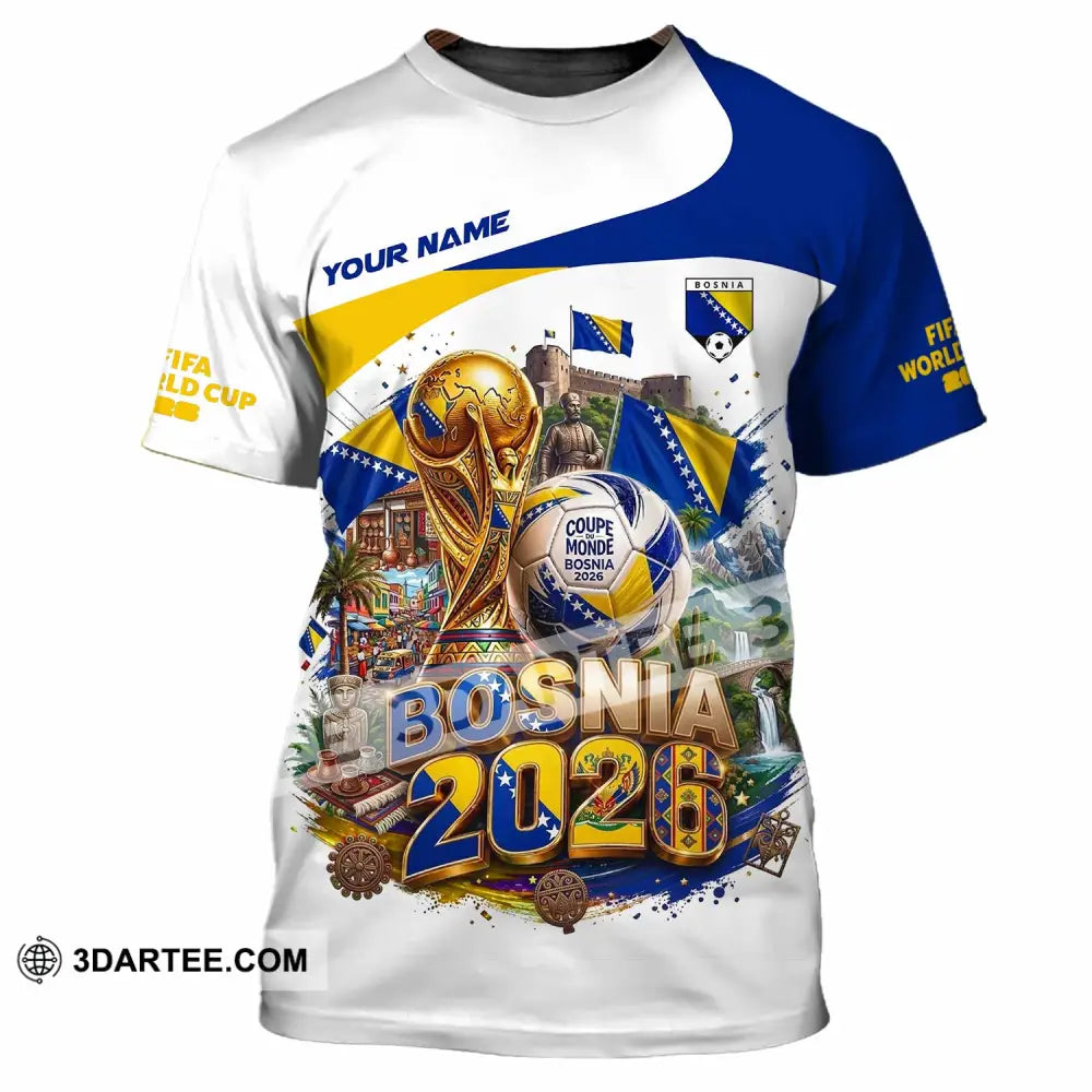 Unisex Shirt - Custom Bosnia World Cup 2026 Shirt - T-Shirt / S - T-shirt