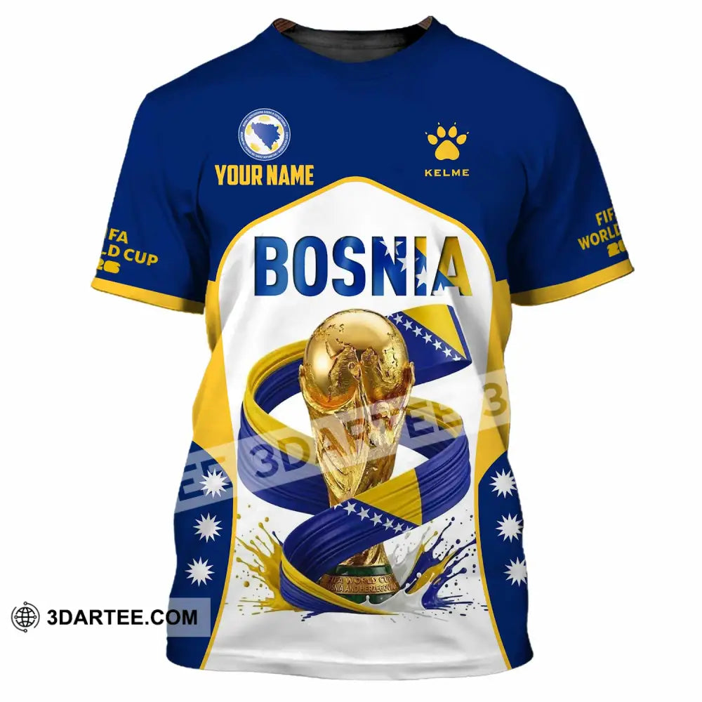 Unisex Shirt - Custom Bosnia World Cup 2026 Shirt - T-Shirt / S - T-shirt