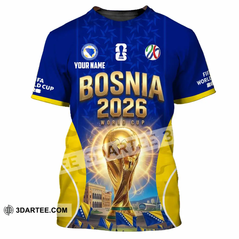 Unisex Shirt - Custom Bosnia World Cup 2026 Shirt - T-Shirt / S - T-shirt