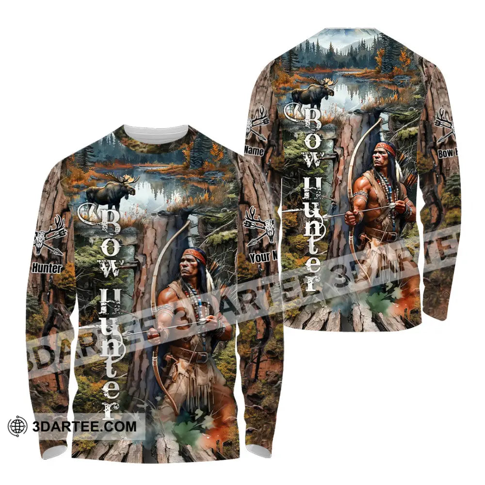Unisex Shirt - Custom Bow Hunter Shirt Long Sleeve Shirt / S T-shirt