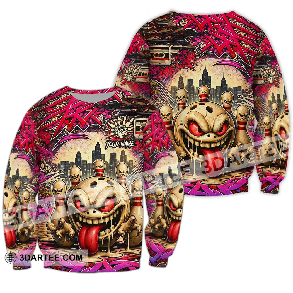 Unisex Shirt - Custom Bowling 3D Shirt Long Sleeve / S T-shirt