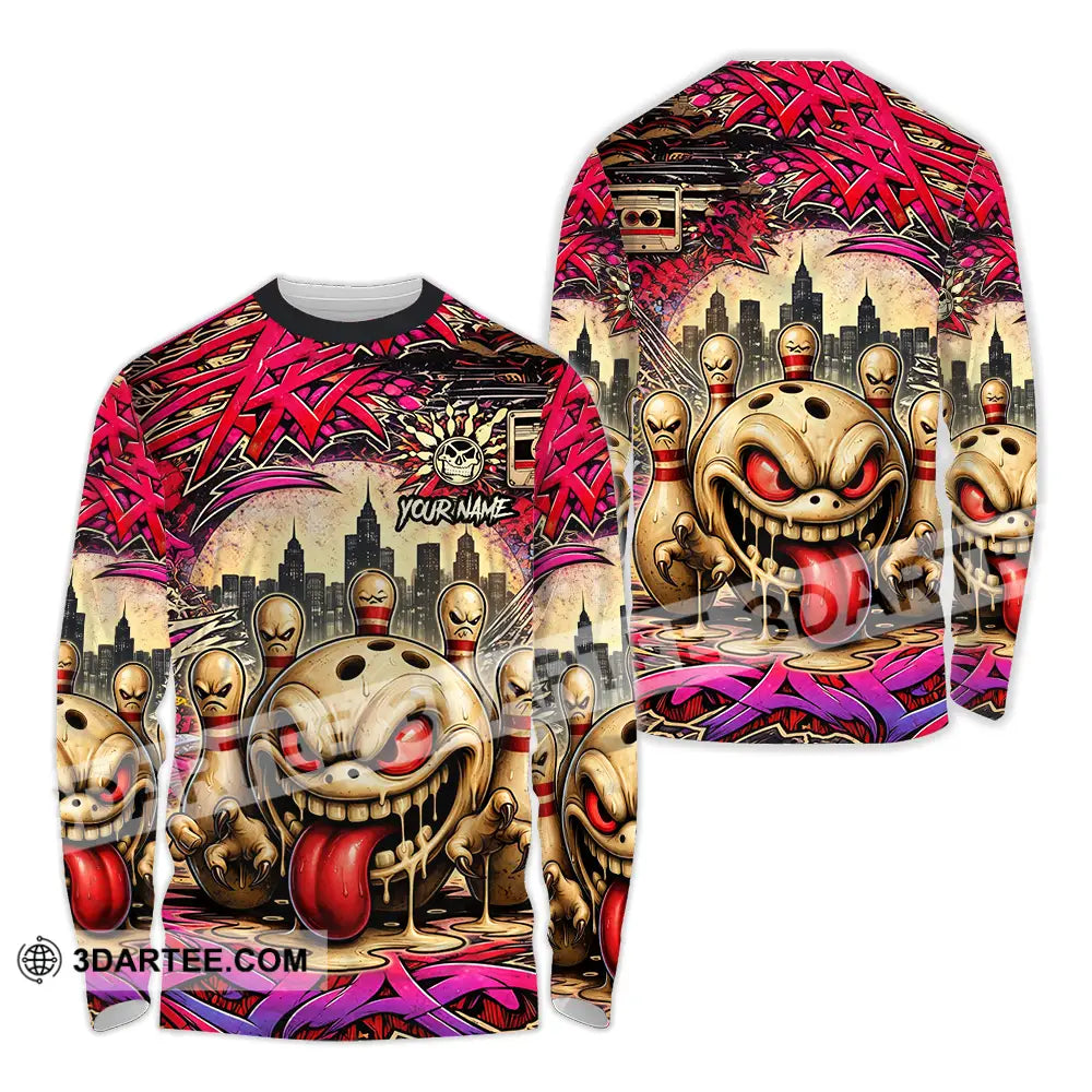 Unisex Shirt - Custom Bowling 3D Shirt Long Sleeve Shirt / S T-shirt