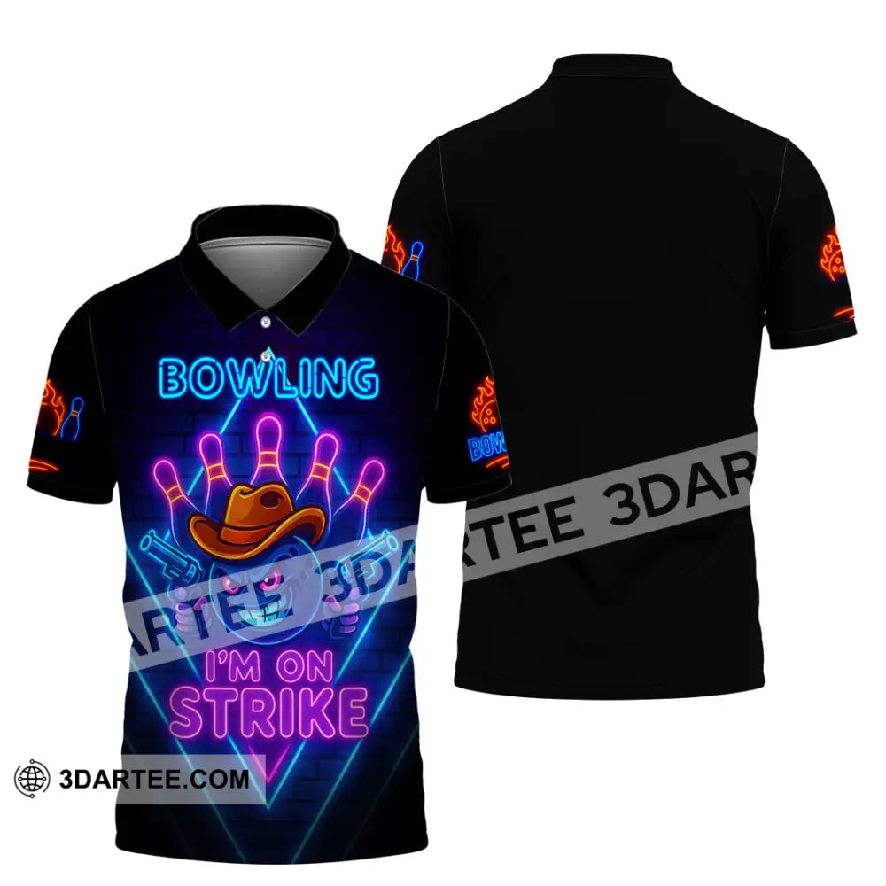 Unisex Shirt - Custom Bowling I Am On Strike Shirt Polo Shirt / S T-shirt