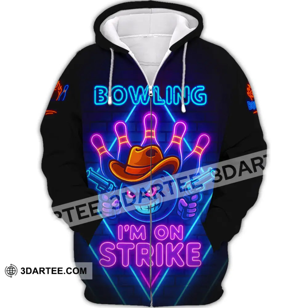 Unisex Shirt - Custom Bowling I Am On Strike Shirt Zipper Hoodie / S T-shirt