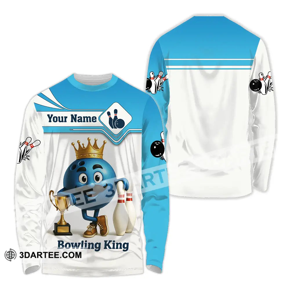 Unisex Shirt - Custom Bowling King Shirt Long Sleeve Shirt / S T-shirt