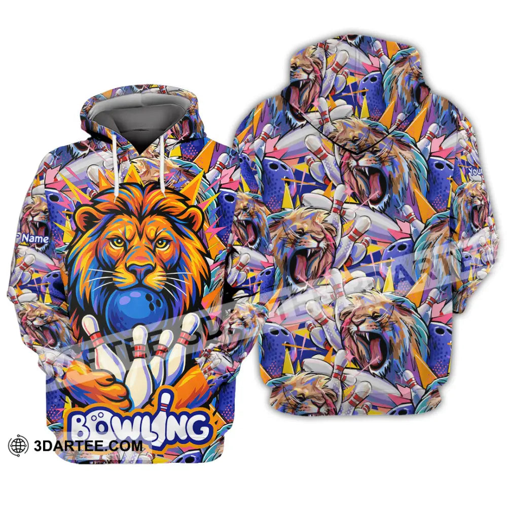 Unisex Shirt - Custom Bowling Lion Shirt Hoodie / S T-shirt