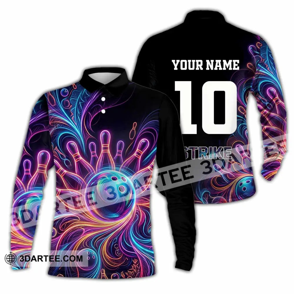 Unisex Shirt - Custom Bowling Shirt - Long Sleeve Polo / S - T-shirt