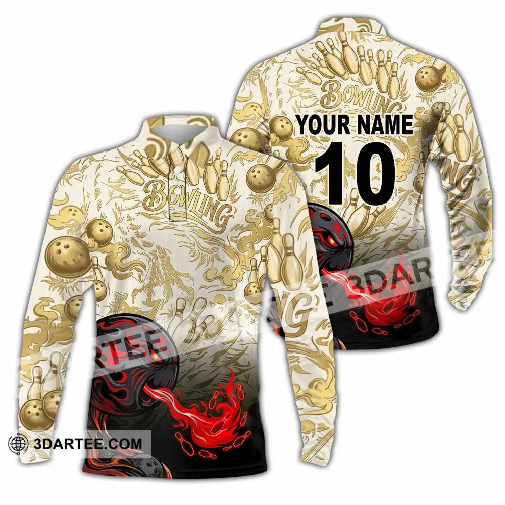 Unisex Shirt - Custom Bowling Shirt - Long Sleeve Polo / S - T-shirt