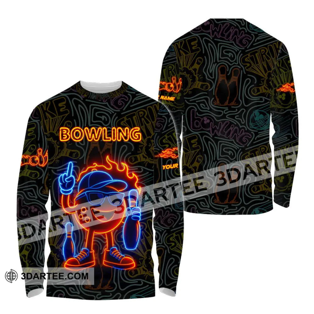 Unisex Shirt - Custom Bowling Shirt Long Sleeve Shirt / S T-shirt