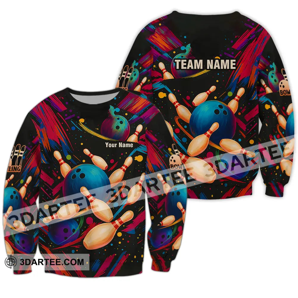 Unisex Shirt - Custom Bowling Shirt Long Sleeve / S T-shirt