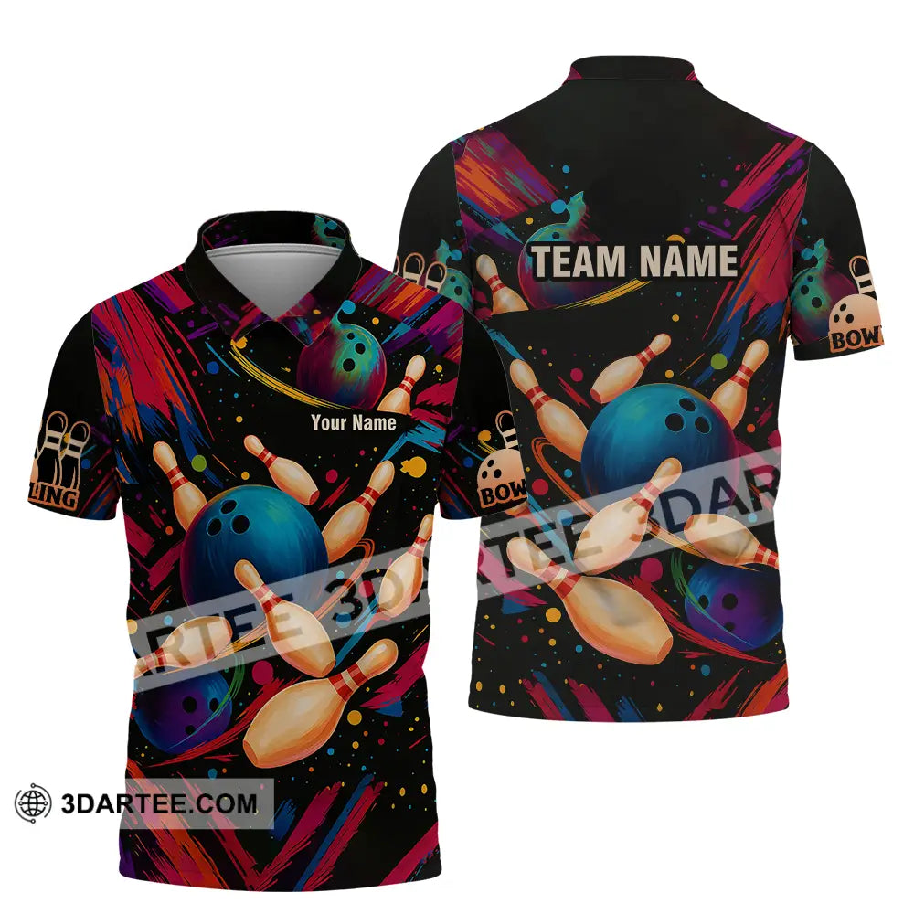 Unisex Shirt - Custom Bowling Shirt Polo Shirt / S T-shirt