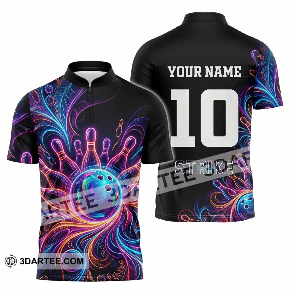 Unisex Shirt - Custom Bowling Shirt - Zipper Polo Shirt / S - T-shirt