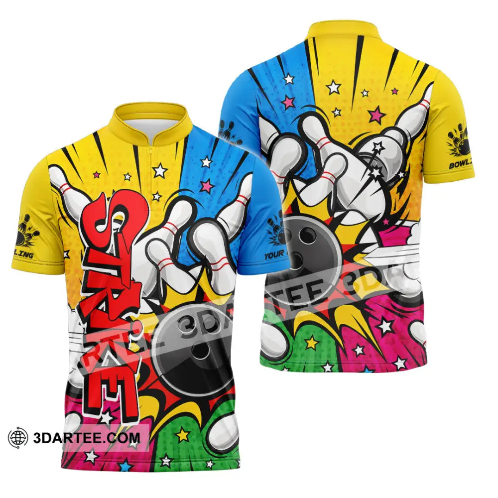 Unisex Shirt - Custom Bowling Shirt - Zipper Polo Shirt / S - T-shirt