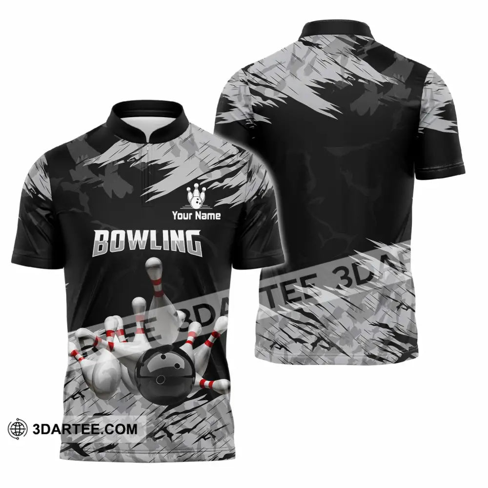 Unisex Shirt - Custom Bowling Shirt - Zipper Polo Shirt / S - T-shirt