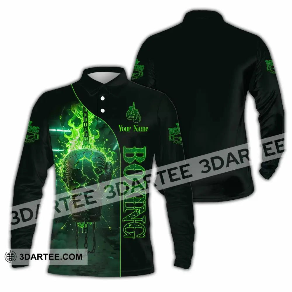 Unisex Shirt - Custom Boxing 3D Shirt Long Sleeve Polo / S T-shirt