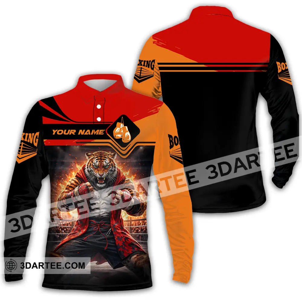 Unisex Shirt - Custom Boxing 3D Shirt Long Sleeve Polo / S T-shirt