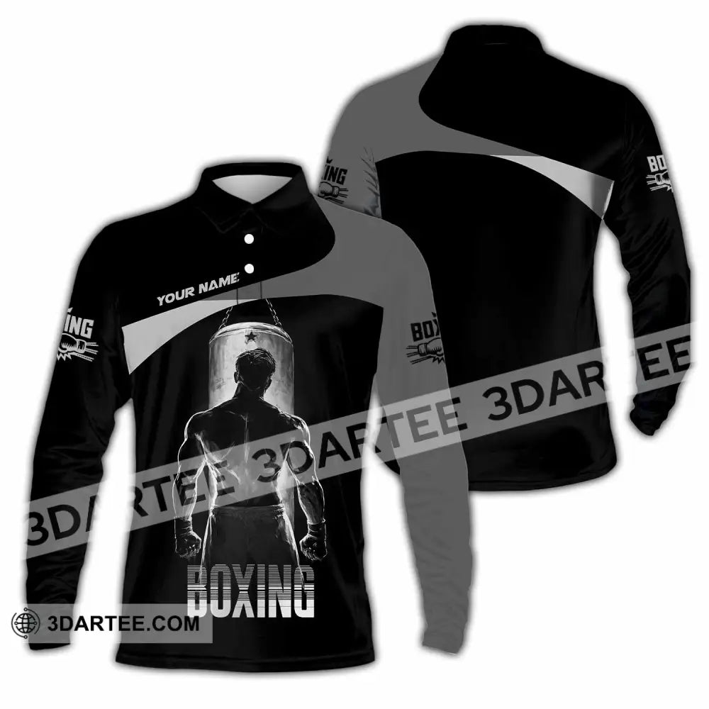 Unisex Shirt - Custom Boxing 3D Shirt - Long Sleeve Polo / S - T-shirt