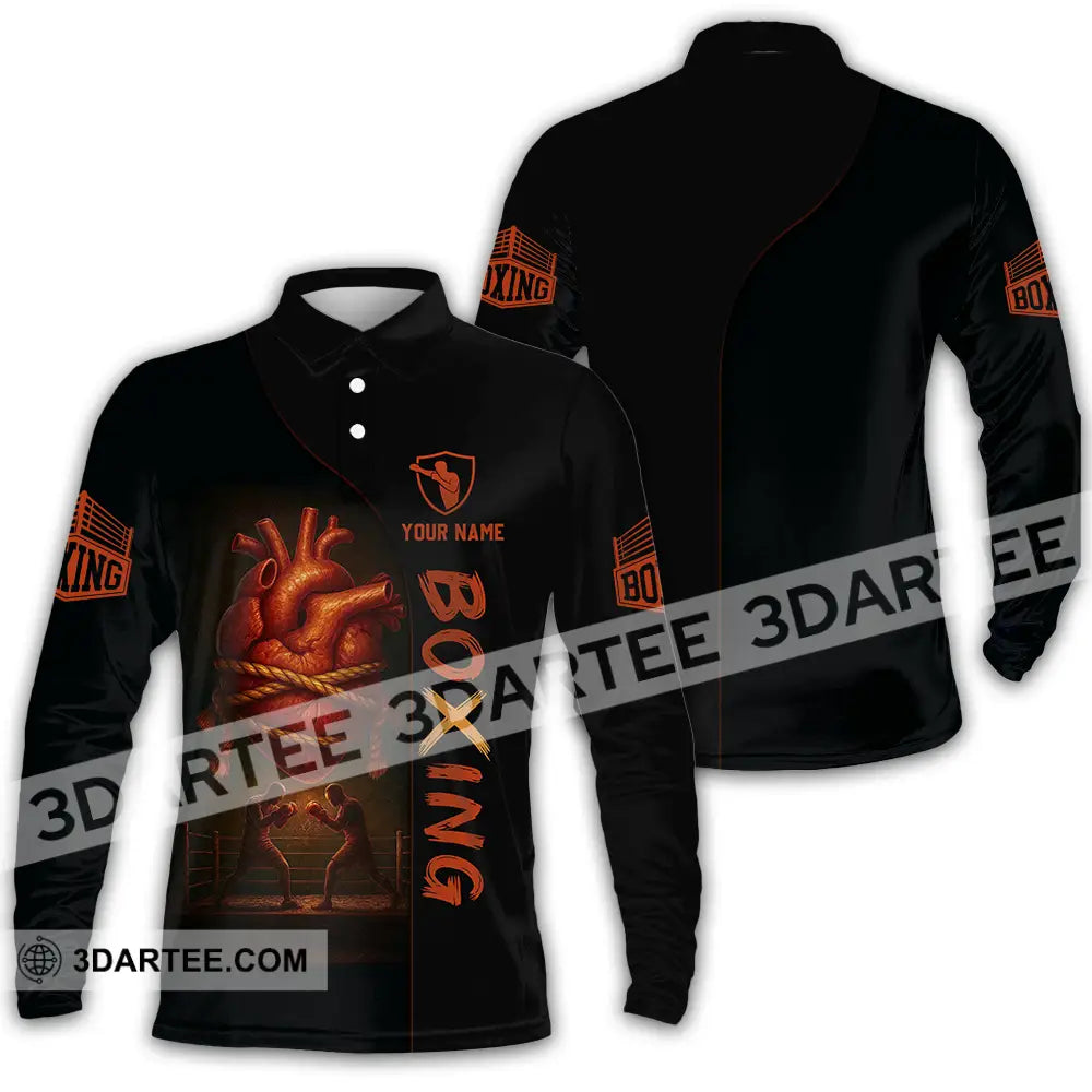 Unisex Shirt - Custom Boxing 3D Shirt Long Sleeve Polo / S T-shirt