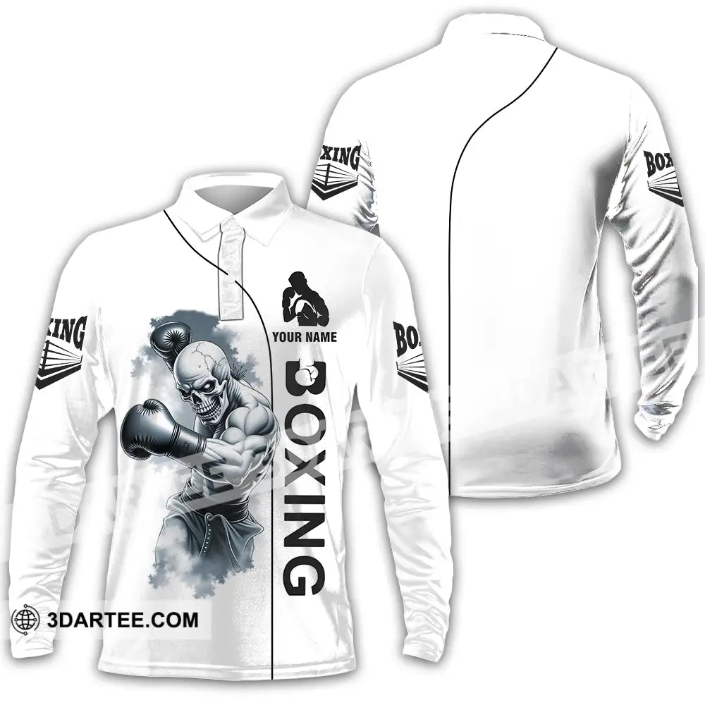 Unisex Shirt - Custom Boxing 3D Shirt Long Sleeve Polo / S T-shirt
