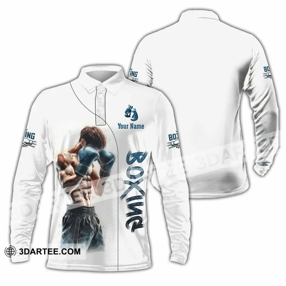 Unisex Shirt - Custom Boxing 3D Shirt Long Sleeve Polo / S T-shirt