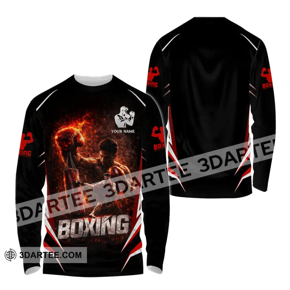 Unisex Shirt - Custom Boxing 3D Shirt - Long Sleeve Shirt / S - T-shirt