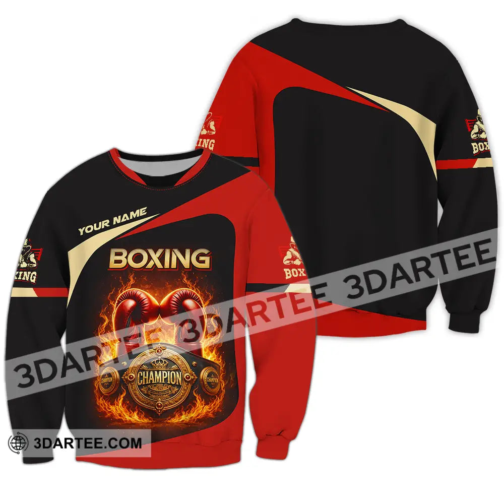 Unisex Shirt - Custom Boxing 3D Shirt Long Sleeve / S T-shirt