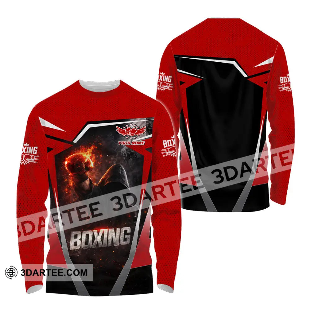 Unisex Shirt - Custom Boxing 3D Shirt - Long Sleeve Shirt / S - T-shirt