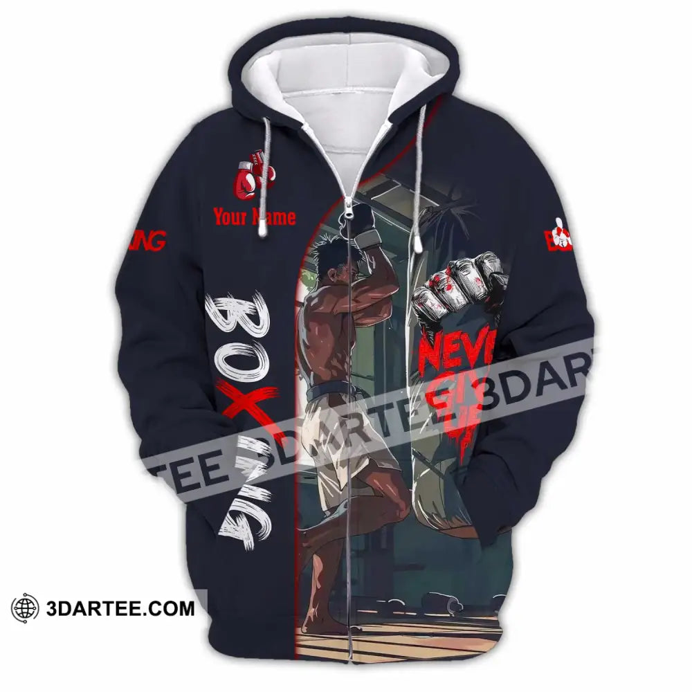 Unisex Shirt - Custom Boxing 3D Shirt Zipper Hoodie / S T-shirt