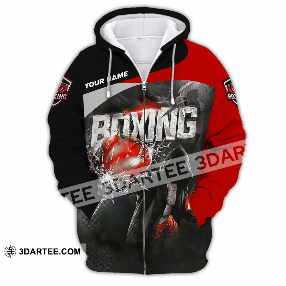 Unisex Shirt - Custom Boxing 3D Shirt Zipper Hoodie / S T-shirt