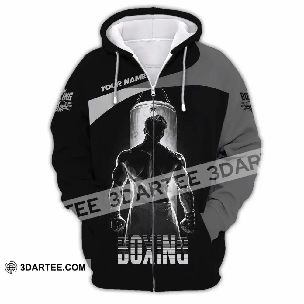 Unisex Shirt - Custom Boxing 3D Shirt - Zipper Hoodie / S - T-shirt