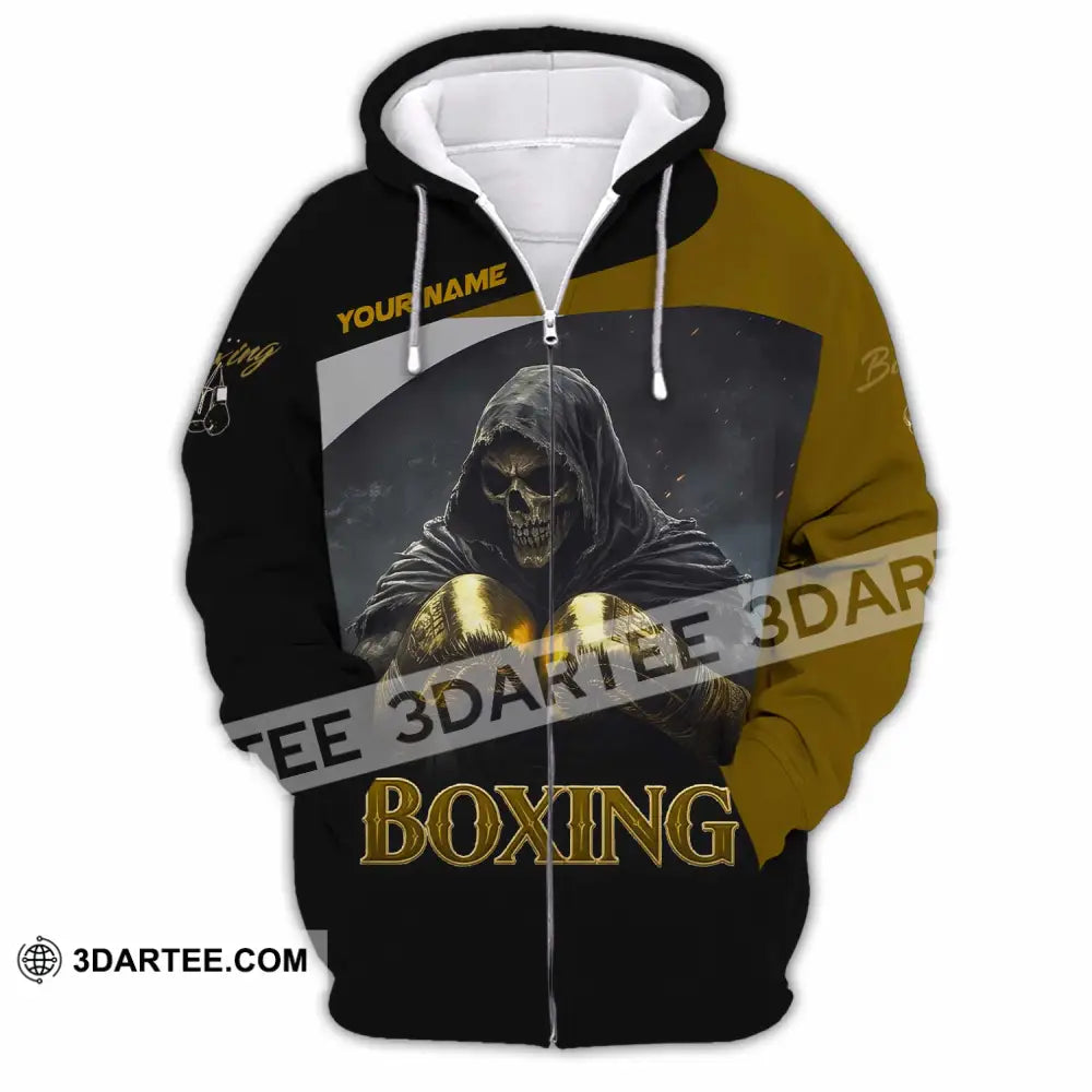 Unisex Shirt - Custom Boxing 3D Shirt Zipper Hoodie / S T-shirt