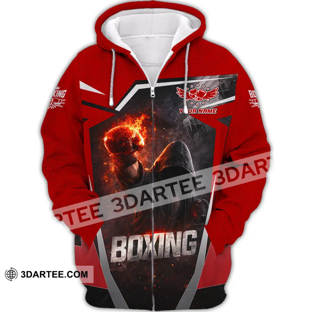 Unisex Shirt - Custom Boxing 3D Shirt - Zipper Hoodie / S - T-shirt