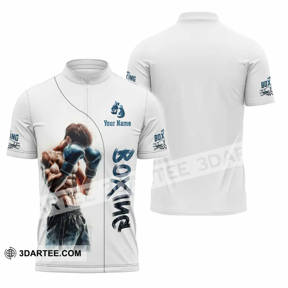 Unisex Shirt - Custom Boxing 3D Shirt Zipper Polo Shirt / S T-shirt