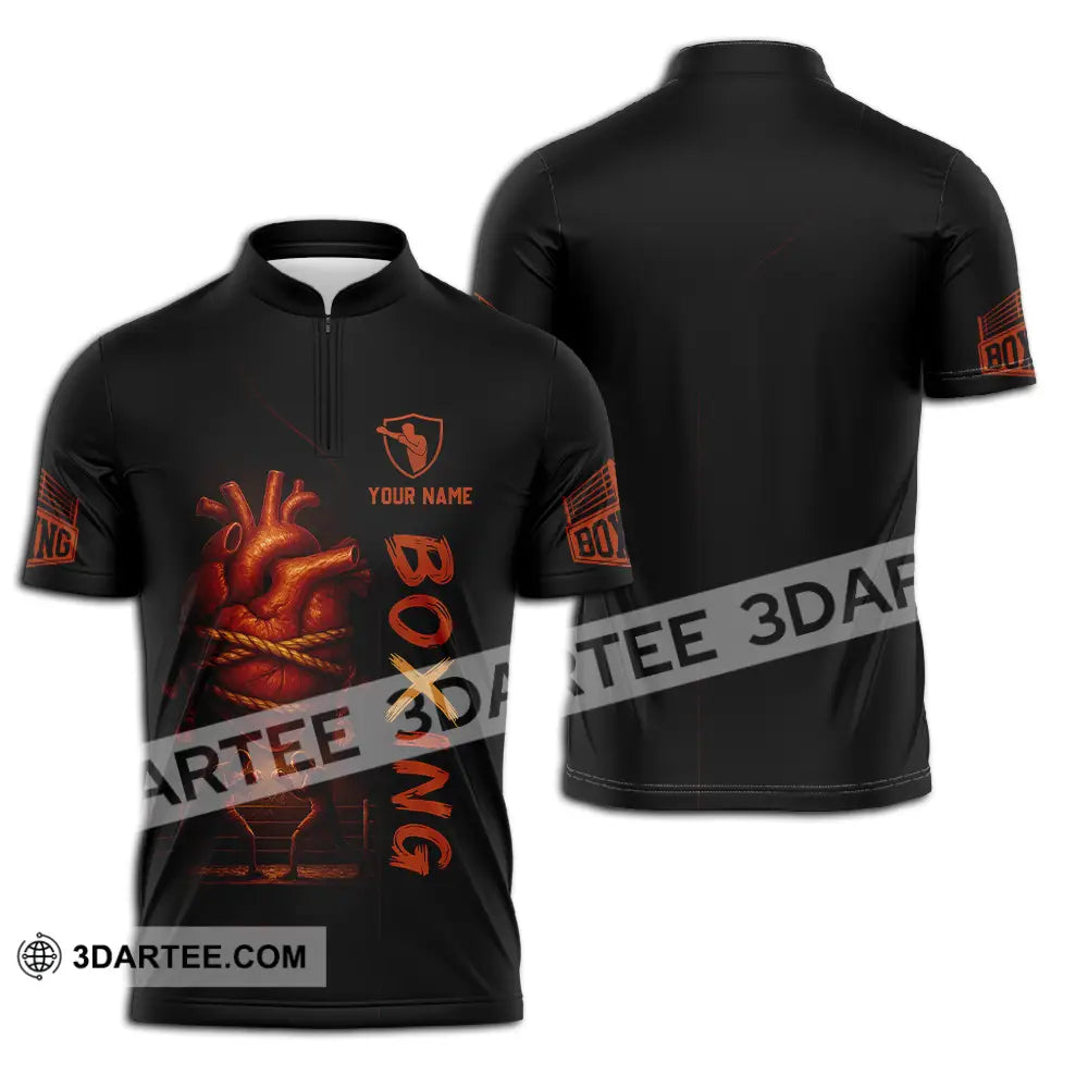 Unisex Shirt - Custom Boxing 3D Shirt Zipper Polo Shirt / S T-shirt