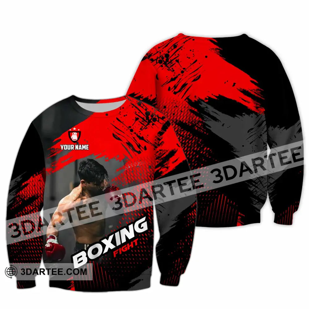 Unisex Shirt - Custom Boxing Fight 3D Shirt - Long Sleeve / S - T-shirt