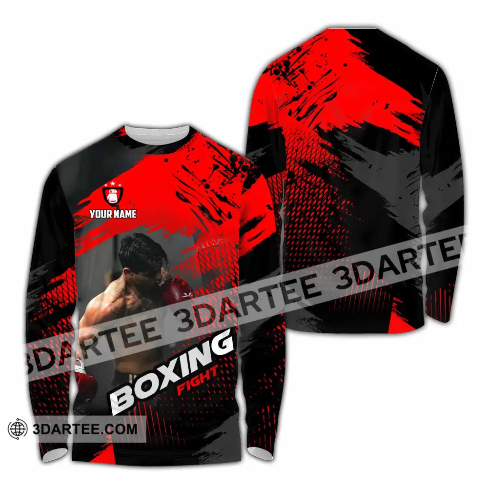 Unisex Shirt - Custom Boxing Fight 3D Shirt - Long Sleeve Shirt / S - T-shirt