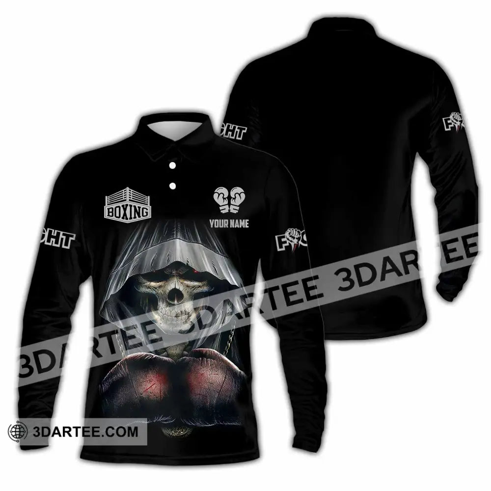 Unisex Shirt - Custom Boxing Shirt Long Sleeve Polo / S T-shirt