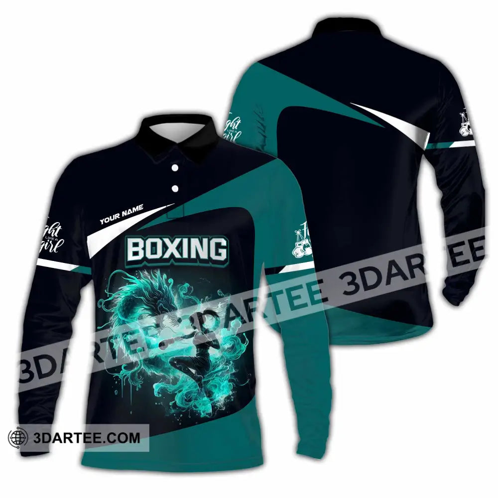 Unisex Shirt - Custom Boxing Shirt Long Sleeve Polo / S T-shirt